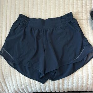 Navy Blue Lululemon Hotty Hot Shorts
